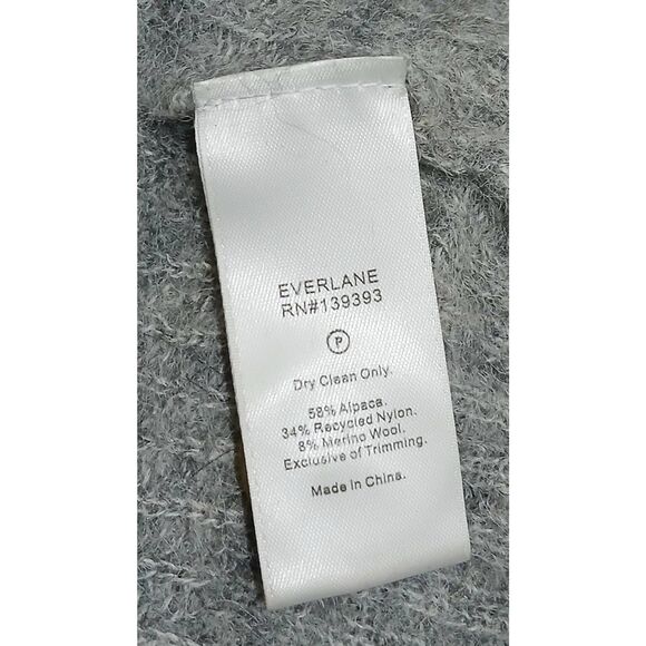 Everlane womens small fine wool alpaca cardigan sweater gray button front - Picture 7 of 7